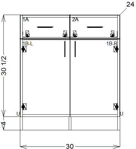 Double Door/Double Drawer