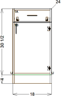 Single Door/Single Drawer (Right Hand) - Frameless