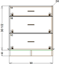 3-Drawer Bank - Frameless (RTA)