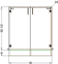Double Door Only - Frameless (RTA)