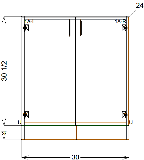 Double Door Only - Frameless (RTA)