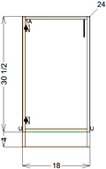 Single Door No Drawer (Left Hand) - Frameless (RTA)