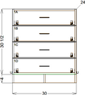 4-Drawer Bank - Frameless (RTA)