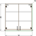 Upper Cabinet - 30" Standard (not to ceiling) - Frameless