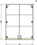Upper Cabinet - 39" (8' Ceiling) - Frameless