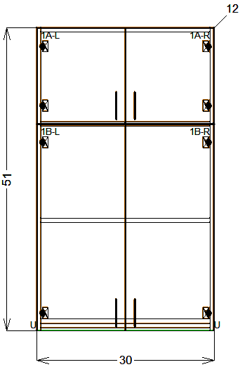 Upper Cabinet - 51" Stacked (9ft Ceiling)